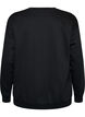 Bluza z wyszywanym tekstem, Czarne, Packshot image number 1