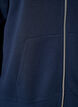 Bluza z kapturem, zamkiem blyskawicznym i kieszeniami, Niebieskie, Packshot image number 3