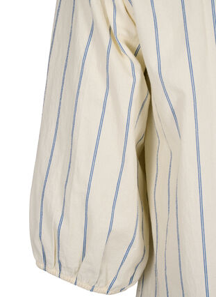 Bawelniana bluzka z rekawem 3/4 i nadrukiem, Eggnog Stripe, Packshot image number 3