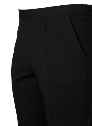 Spodnie typu bootcut z rozcieciem z przodu, Black, Packshot image number 2