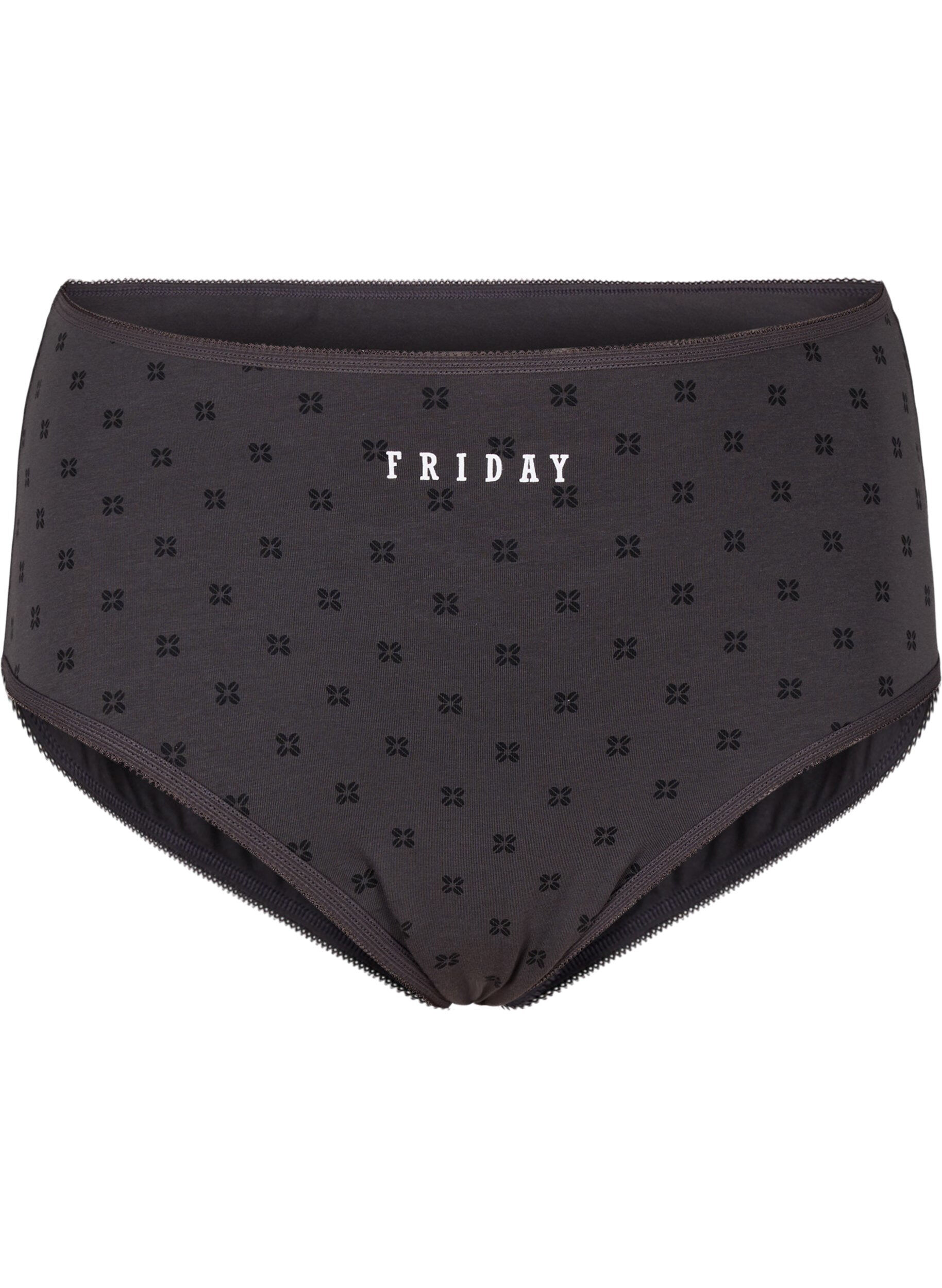 Zizzi 7-pak majtek typu hipster z regularnym stanem, Ciemnobordowy, Packshot image number 3