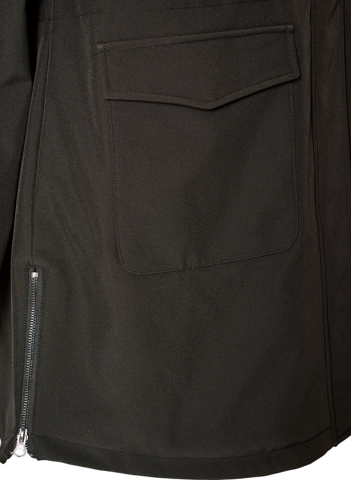 Hydrofobowa kurtka softshell z pikowana podszewka, Czarne, Packshot image number 1