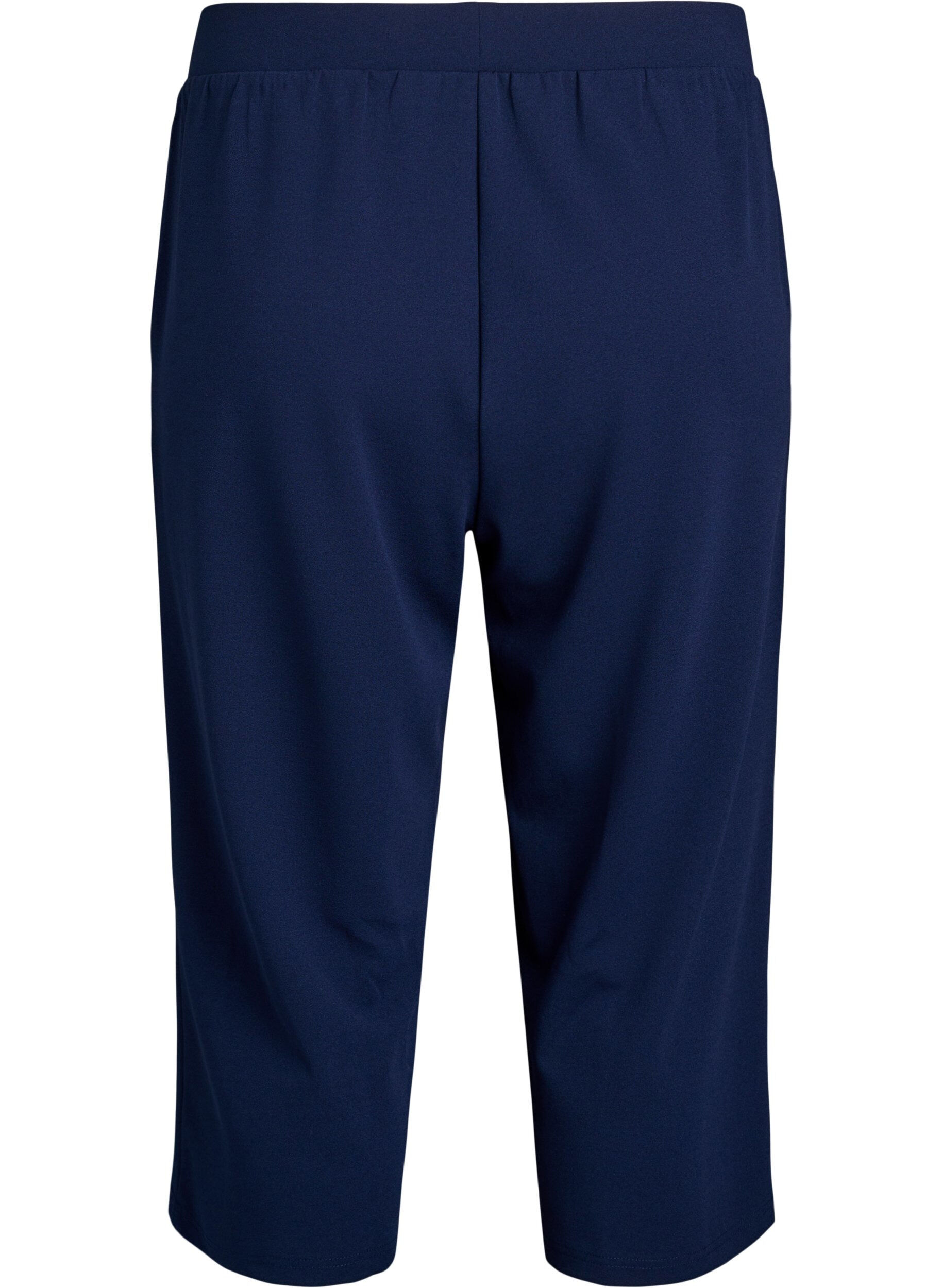 Zizzi FLASH - Spodnie 3/4 o luznym kroju z wysokim stanem, Niebieskie, Packshot image number 1