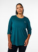 Sportowy top z rekawami 3/4, Zielony, Model image number 0