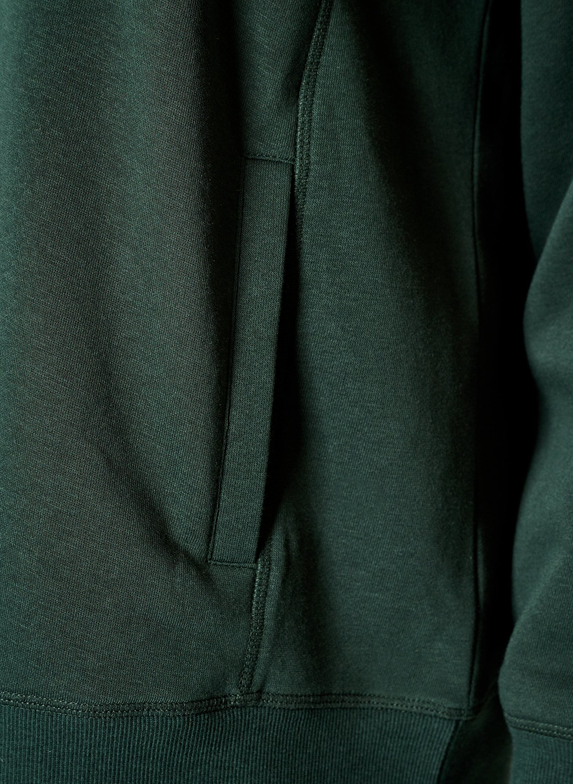ZizziBluza z wysokim kolnierzem i kieszeniami, Zielony, Packshot image number 3