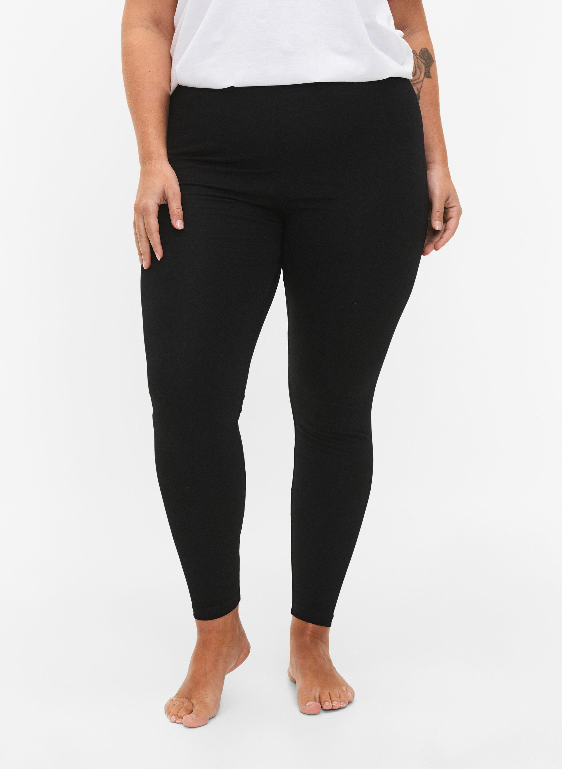 2-pack bawelniane legginsy, Czarne, Model