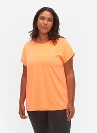 Koszulka treningowa z krótkim rekawem, Neon Orange, Model