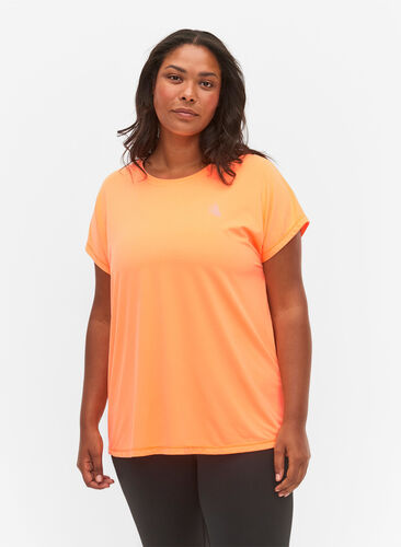Koszulka treningowa z krótkim rekawem, Neon Orange, Model image number 0