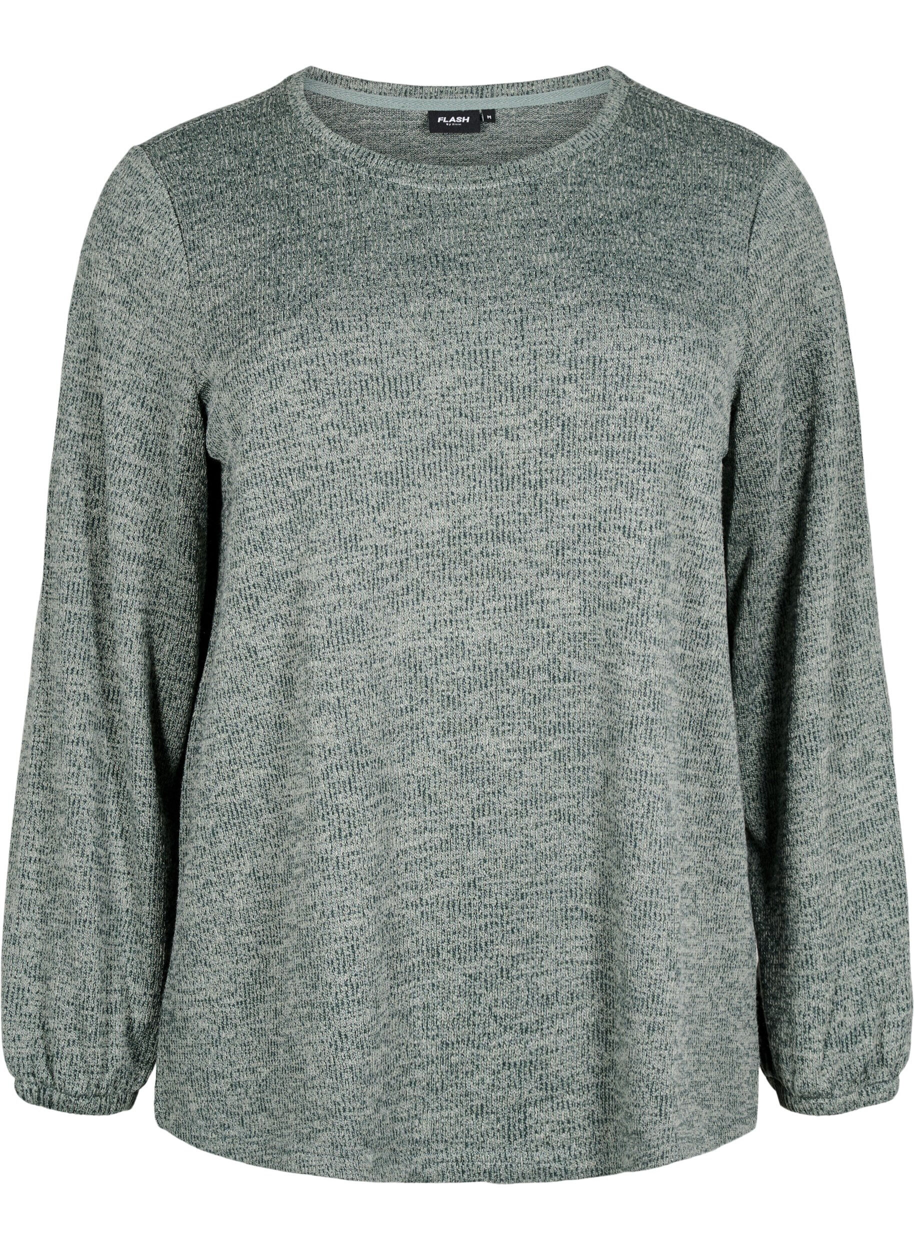 Zizzi FLASH - Dzersejowa bluzka z dlugim rekawem, Zielony, Packshot image number 0