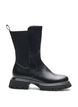 Buty Chelsea z grubejsza podeszwa i lam&oacute;wkami z ryflowanej gumy, Czarne, Packshot image number 0