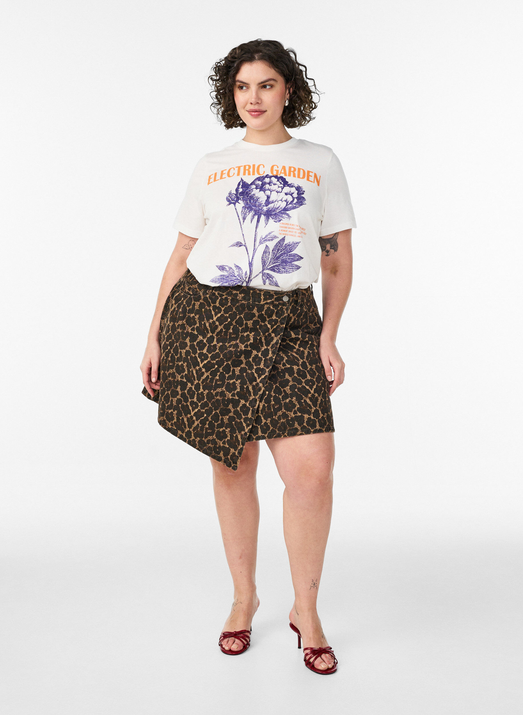 ZizziBawelniana koszulka z nadrukiem, Biały, Model image number 1