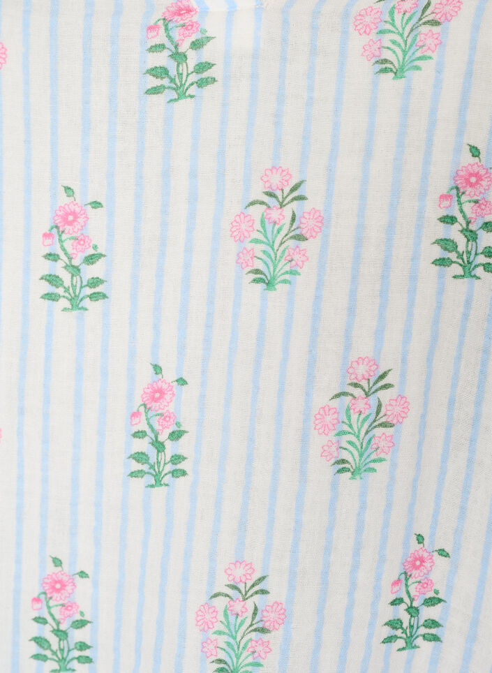 Kr&oacute;tka sukienka o linii A z bawelnianego muslinu, Biały, Packshot image number 2