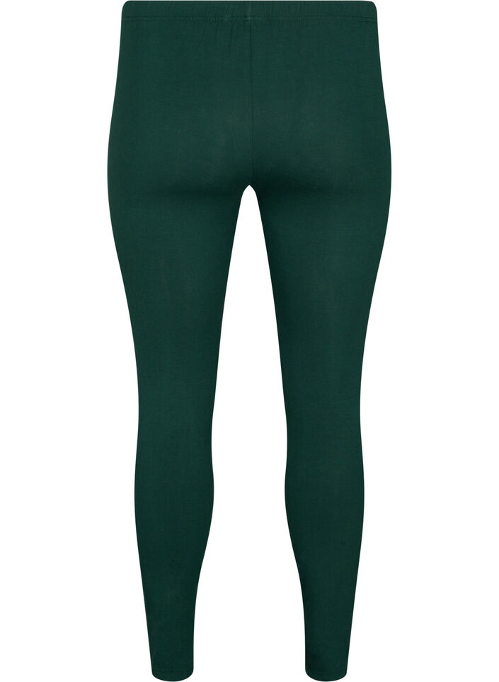 Legginsy z wiskozy w stylu basic, Zielony, Packshot image number 1
