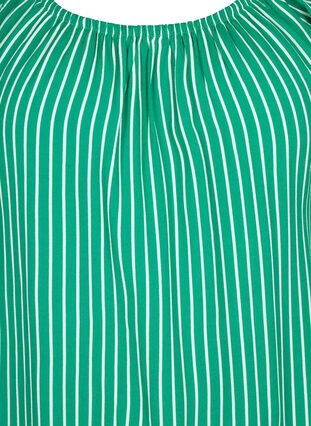 Gladka wiskozowa bluzka z krótkim rekawem, J.Green/White Stripe, Packshot image number 2
