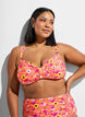G&oacute;ra od bikini z fiszbinami i wzorem, Pomarańczowy, Model image number 0