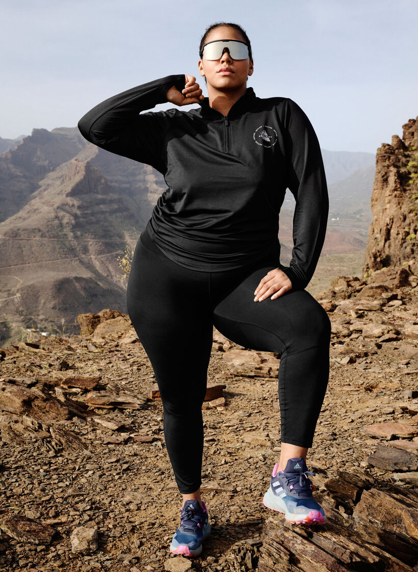 Gladkie legginsy treningowe, Black, Image image number 1