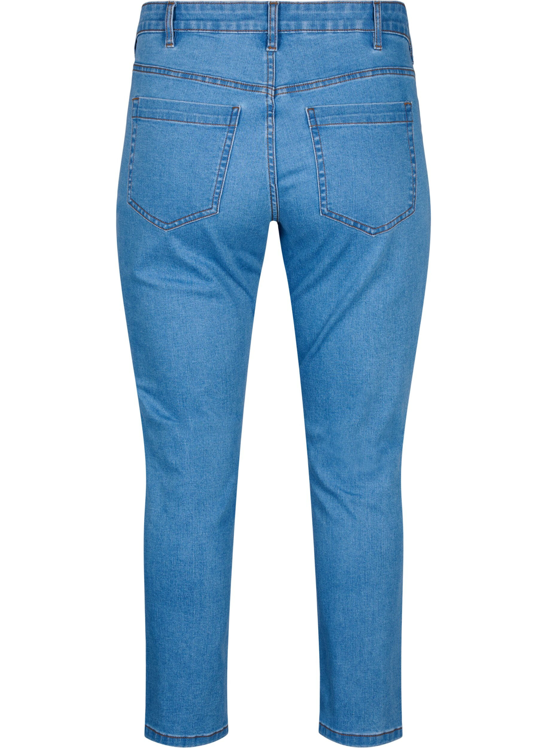 Zizzi Dopasowane jeansy Emily z&nbsp;perelkami, Light Blue, Packshot image number 1