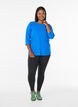  Bluzka treningowa z rekawami 3/4, Niebieskie, Model image number 1