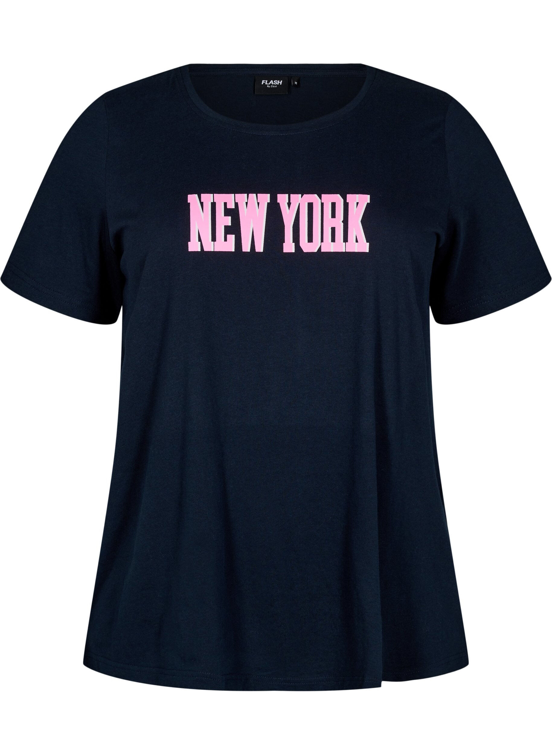 Zizzi FLASH - T-shirt z nadrukiem, Niebieskie, Packshot image number 0