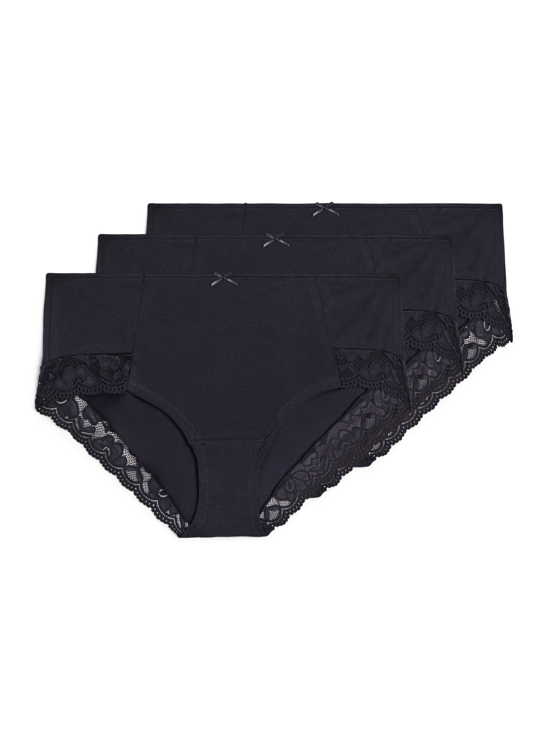 3-pack majtek typu hipster z koronkowym wykonczeniem