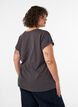 T-shirt z ozdobnym nadrukiem z przodu, Ciemnoszary, Model image number 2