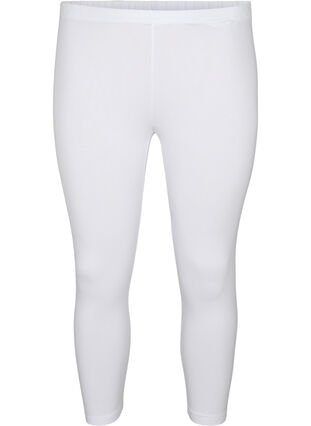 3/4-length wiskozowe legginsy w stylu basic, Bright White, Packshot image number 0