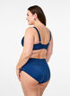 Figi damskie od bikini z detalem kopertowym, Niebieskie, Model image number 1