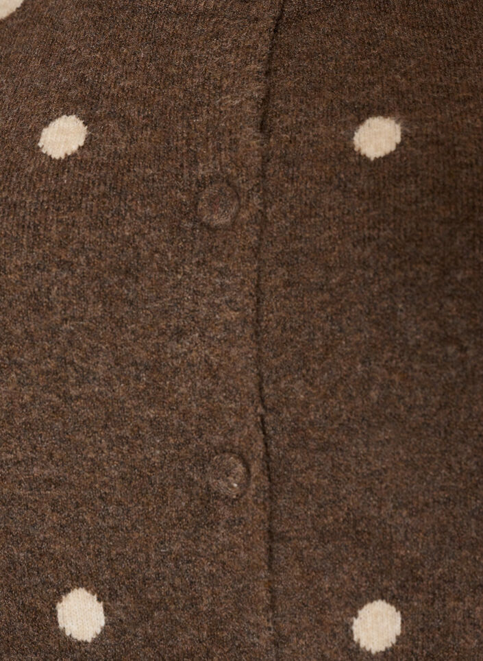 Kardigan w kropki, Brązowy, Packshot image number 2