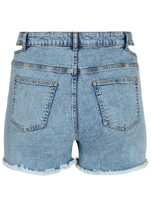  Szorty jeansowe z wycieciami, Light blue denim, Packshot image number 1