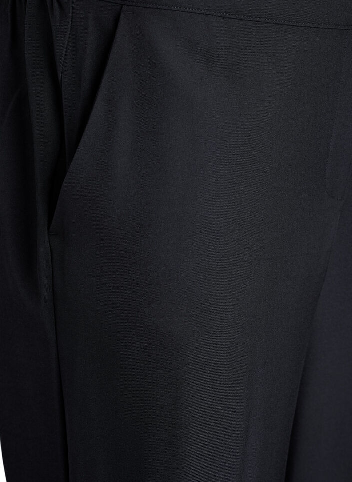 Luzne spodnie z kieszeniami, Czarne, Packshot image number 2
