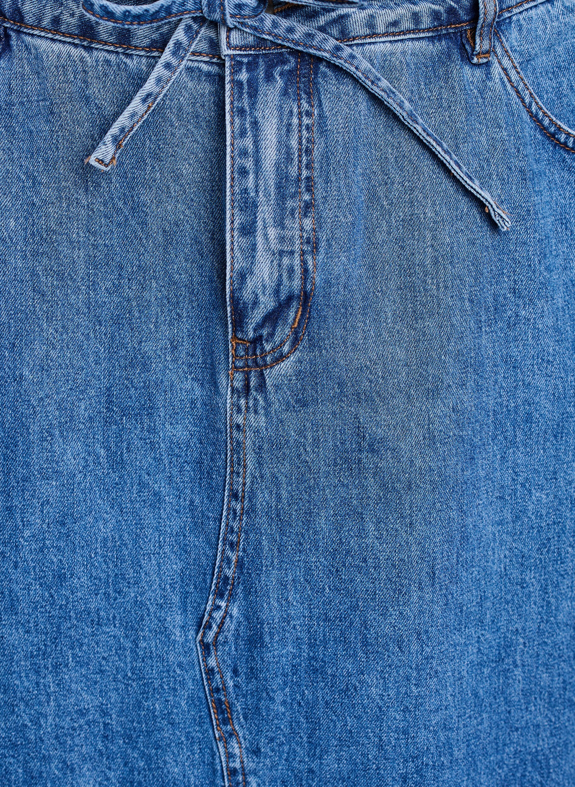 Zizzi Dzinsowa sp&oacute;dnica maxi z wiazanym paskiem, Blue Denim, Packshot image number 2