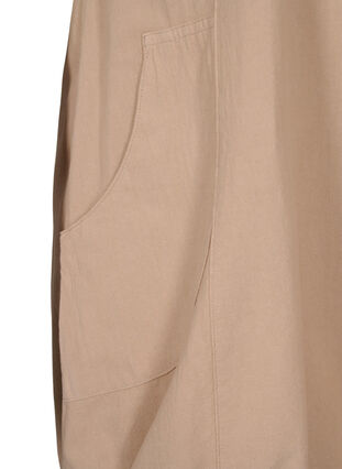 Bawelniana sukienka z krótkim rekawem, Light Taupe, Packshot image number 3
