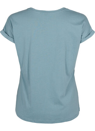 Koszulka z krótkimi rekawami wykonana z mieszanki bawelny, Smoke Blue, Packshot image number 1