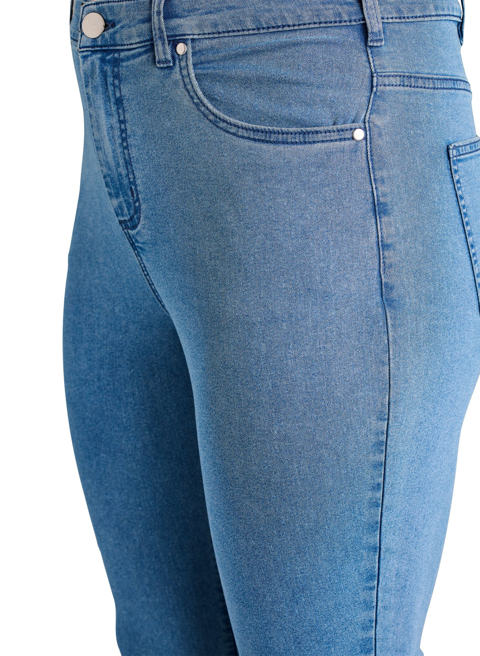 ZizziJeansy super slim z wysokim stanem Amy, Niebieskie, Packshot image number 2