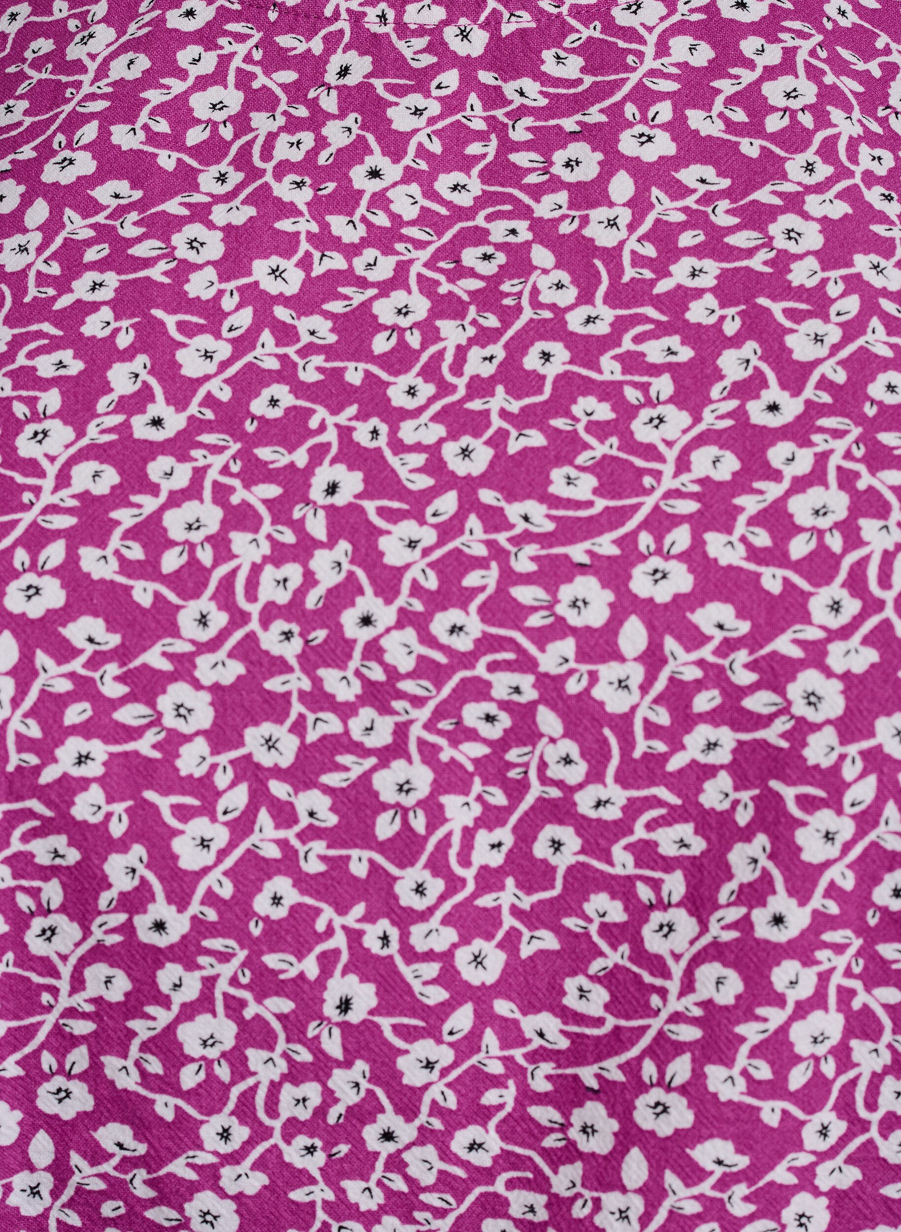 Zizzi Bawelniana bluzka z nadrukiem i kr&oacute;tkimi rekawami, Fioletowy, Packshot image number 2