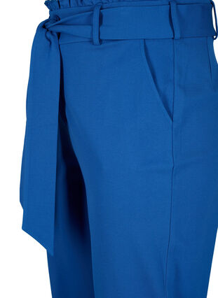 Spodnie z wysokim stanem z falbanami i wiazaniem, Blue Quartz, Packshot image number 2