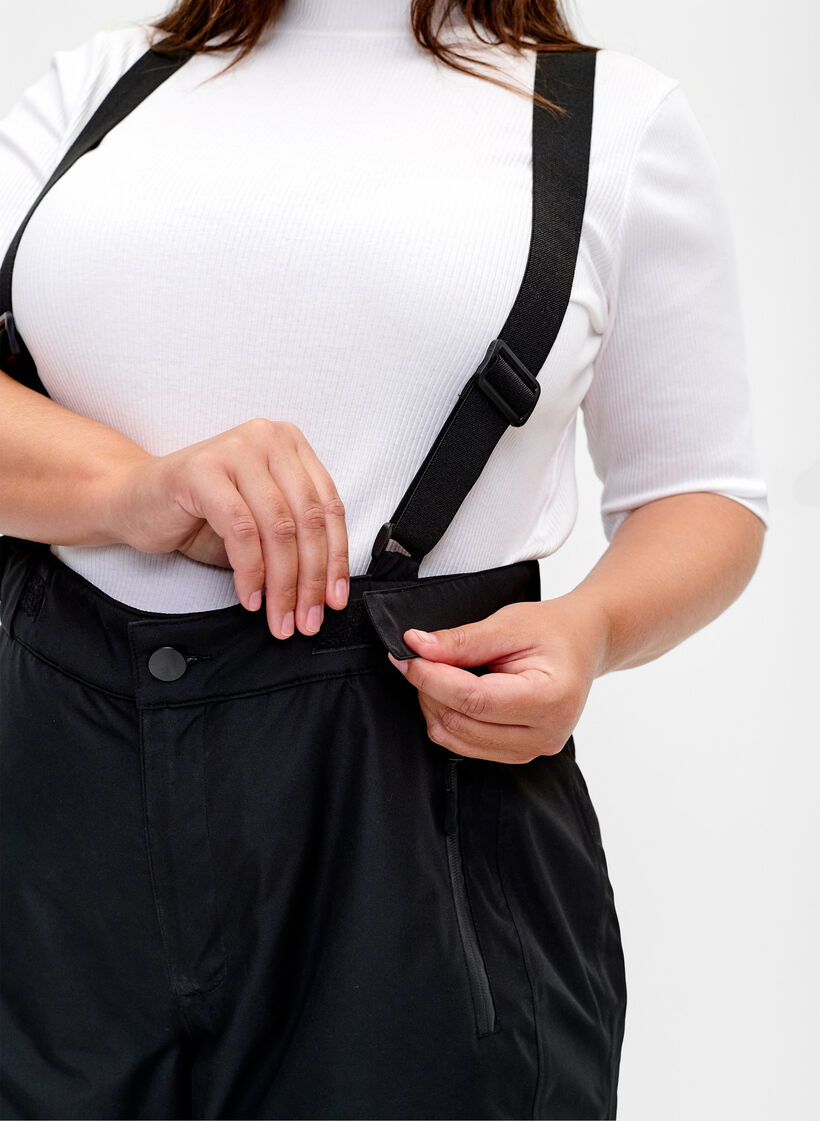 Spodnie narciarskie z szelkami, Black, Model image number 3