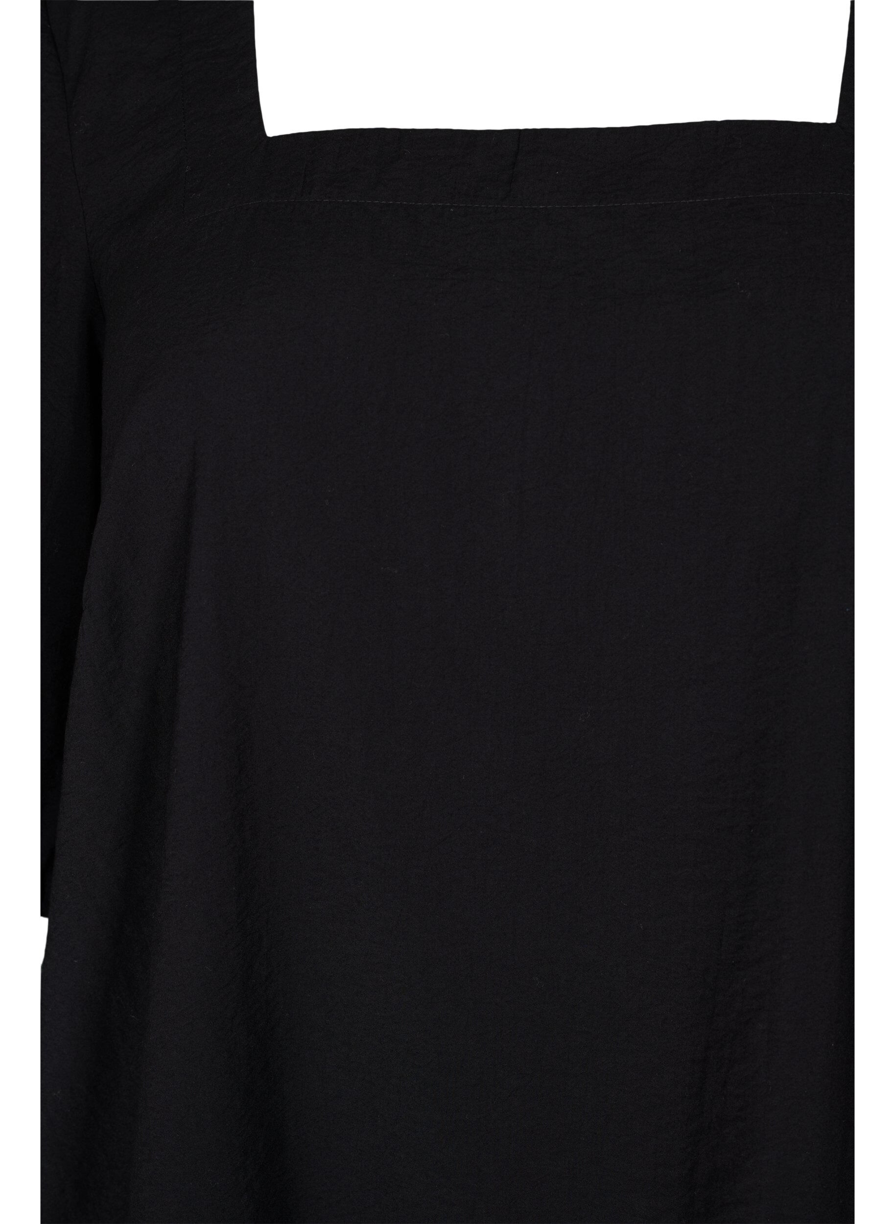 Zizzi Balloon sleeve blouse, Black, Packshot image number 2