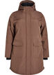 Hydrofobowa kurtka softshell z pikowana podszewka, Brązowy, Packshot image number 0