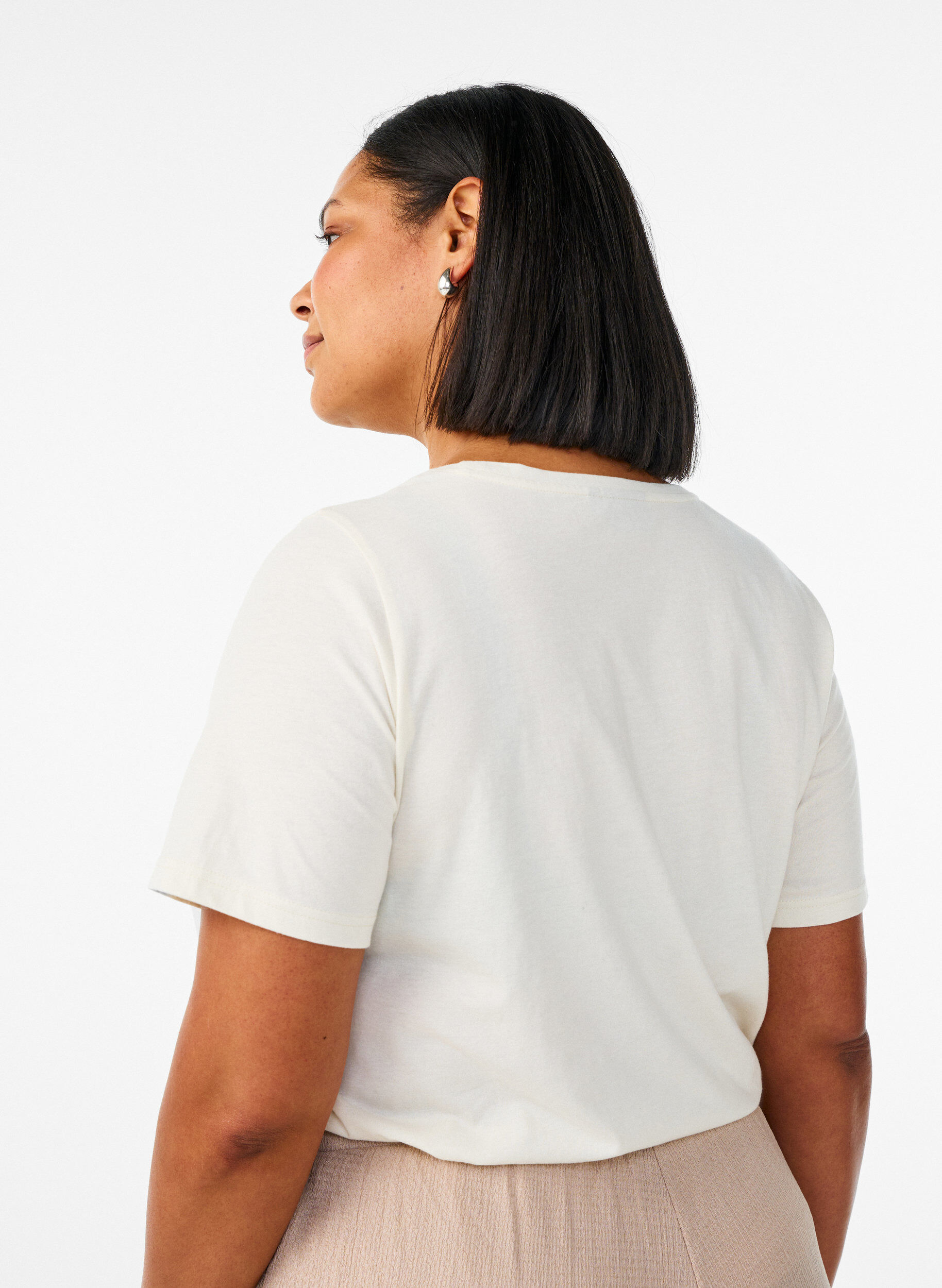 Zizzi Koszulka z motywem, Biały, Model image number 2