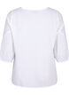 Bluzka z mieszanki bawelny z lnem i szydelkowymi detalami, Bright White, Packshot image number 1