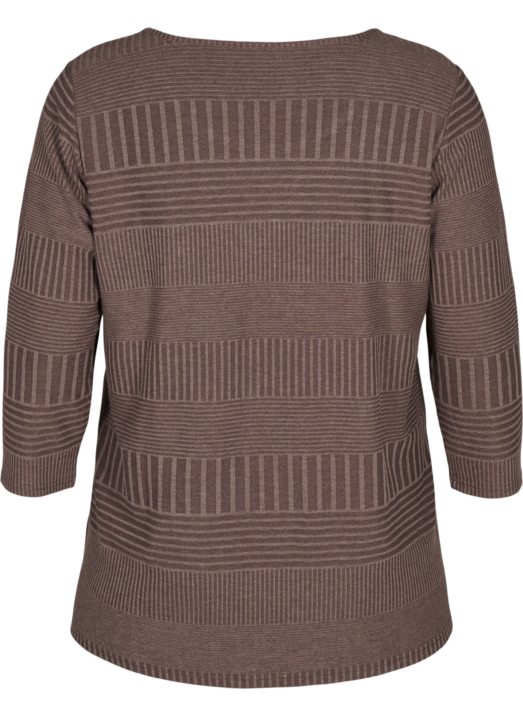 Zizzi Bluzka z rekawem 3/4 i wzorem w paski, Ch. Martini Mel., Packshot image number 1