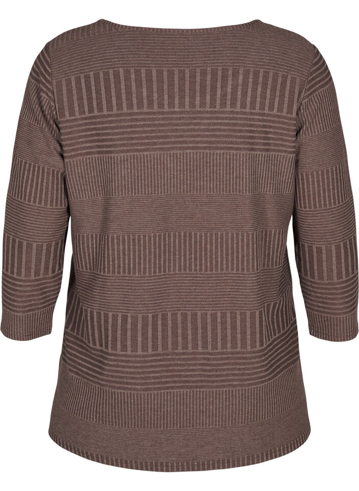 Bluzka z rekawem 3/4 i wzorem w paski, Ch. Martini Mel., Packshot image number 1