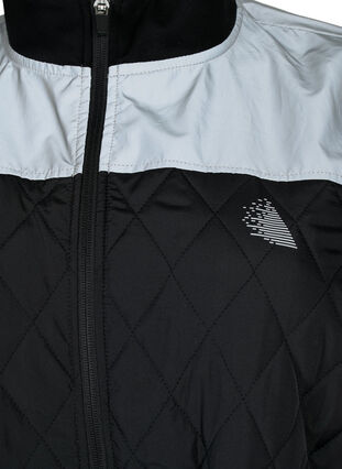 Odblaskowa sportowa kurtka z regulacja w pasie, Black w. Reflex, Packshot image number 2
