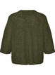 Prazkowany sweter z rekawami 3/4, Zielony, Packshot image number 1