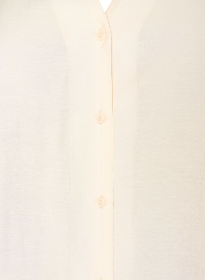 Bluzka koszula z rekawami do lokcia i kwiatowymi detalami, Beżowy, Packshot image number 2