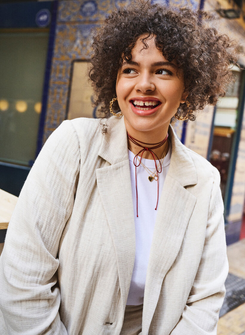 Marynarka z mieszanki materialów z lnem, Rainy Day, Image image number 0