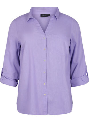 Koszula zapinana na guziki, Lavender, Packshot image number 0