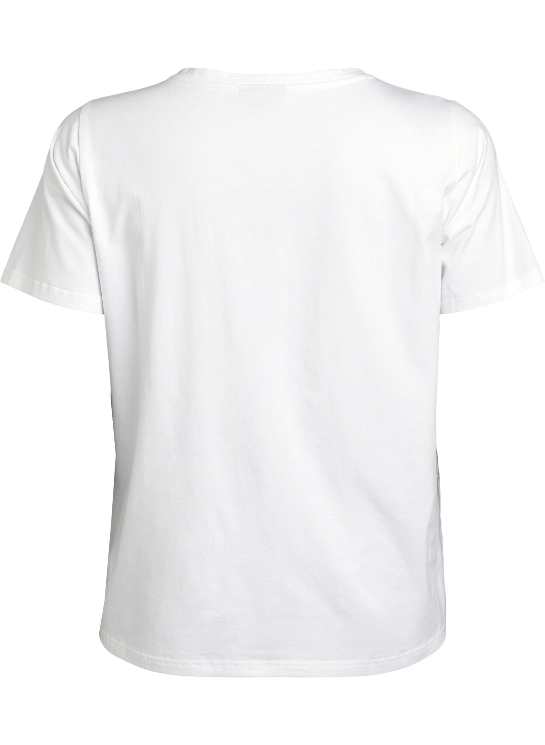 Zizzi Koszulka z bawelny organicznej z kwiatowym nadrukiem, B. White w. Rose, Packshot image number 1