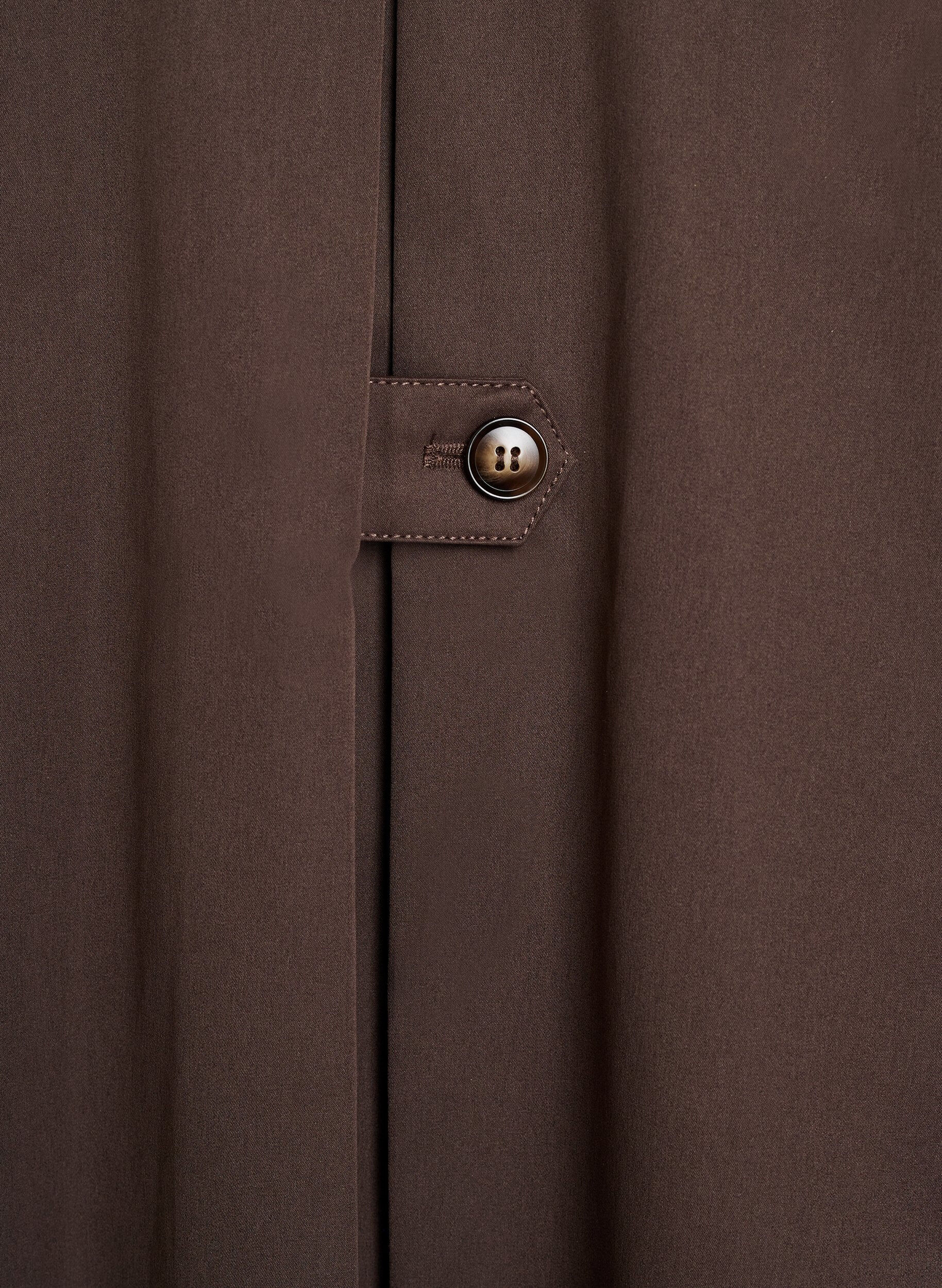 Zizzi Kr&oacute;tki trencz z kolnierzem i rekawami raglan, Brązowy, Packshot image number 4